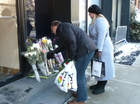 Tribute to actor/director Philip Seymour Hoffman, 33 Bethune Street, Greenwich Village.