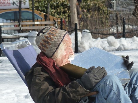 Washington Square Park: good for sun worshipping in all kinds of weather.