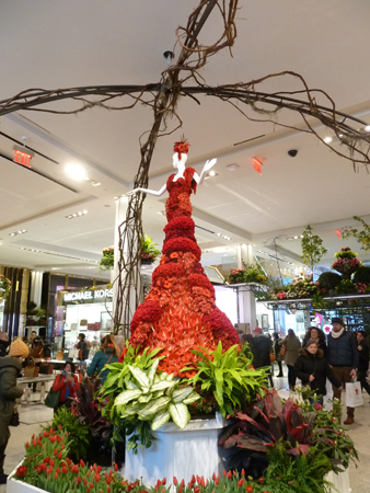 Macy’s Flower Show, Red Dress, Secret Garden