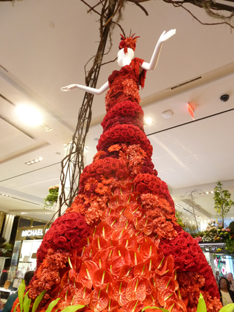 Macy’s Flower Show, Red Dress, Secret Garden