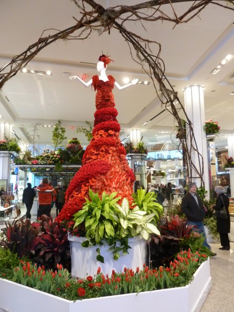 Macy’s Flower Show, Red Dress, Secret Garden