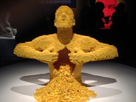 Lego, Nathan Sawaya, Discovery Center, Times Square, yellow, chest
