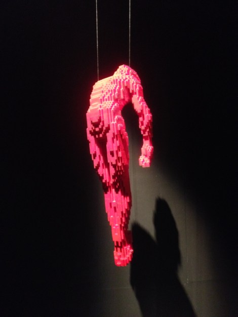 Lego, Nathan Sawaya, Discovery Center, Times Square, hanging around