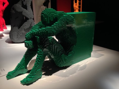 Lego, Nathan Sawaya, Discovery Center, Times Square, seated