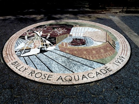 Flushing Meadows Corona Park, World’s Fair, 1964, 1939, Billy Rose’s Aquacade, mosaic