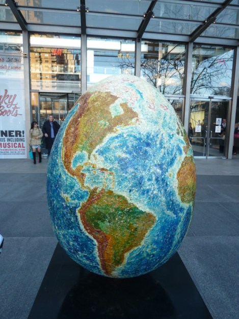Fabergé egg hunt, globe, earth, April, Easter egg, Time Warner, Columbus Circle