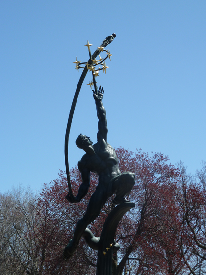 Flushing Meadows Corona Park, World’s Fair, 1964, 1939, Donald De Lue, The Rocket Thrower