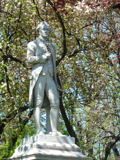 Central Park, Alexander Hamilton, cherry trees, Metropolitan Museum of Art, Spring