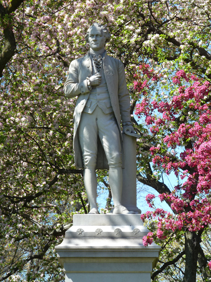 Central Park, Alexander Hamilton, cherry trees, Metropolitan Museum of Art, Spring