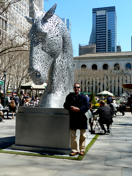 Bryant Park, The Kelpies, Tartan Week, Scottish, Falkirk, Helix Parkland, Fountain Terrace, Horses, Horse Heads, Steel, Models, Maquettes