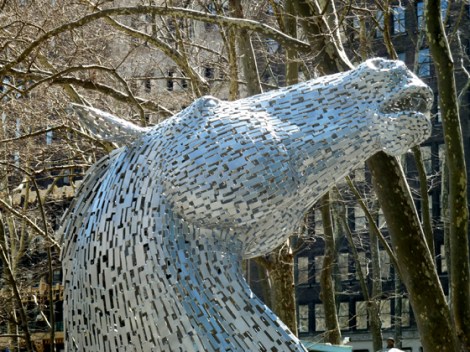 Bryant Park, The Kelpies, Tartan Week, Scottish, Falkirk, Helix Parkland, Fountain Terrace, Horses, Horse Heads, Steel, Models, Maquettes
