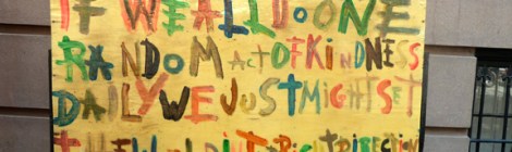 Kindness, Greenwich Village, Greenwich Village Walking Tour, Mark Twain, 252 West 12th St., Martin Kornfeld, Random Acts of Kindness, Sign