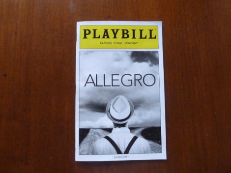Allegro, muscial, Rodger and Hammerstein, Oscar Hammerstein II, Richard Rodgers, Classic Stage Company, Off Broadway, Broadway