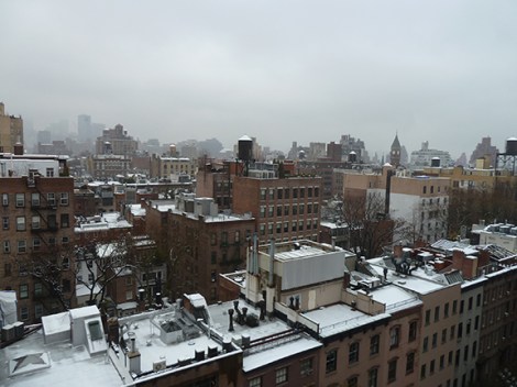 Water Tank, New York City, Roof, Snow, Skyline, Wood, Water, Tank