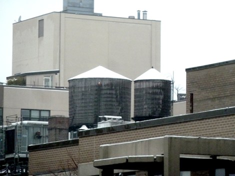 Water Tank, New York City, Roof, Snow, Skyline, Wood, Water, Tank