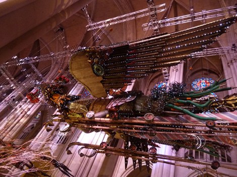 Xu Bing, St. John the Divine, Phoenix, Feng, Huang, Cathedral, China, New York, Birds, Nave, Gothic Revival, Junk
