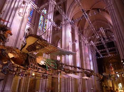 Xu Bing, St. John the Divine, Phoenix, Feng, Huang, Cathedral, China, New York, Birds, Nave, Gothic Revival, Junk, Art