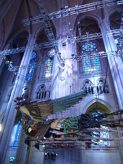 Xu Bing, St. John the Divine, Phoenix, Feng, Huang, Cathedral, China, New York, Birds, Nave, Gothic Revival, Junk, Art