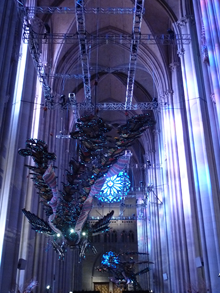 Xu Bing, St. John the Divine, Phoenix, Feng, Huang, Cathedral, China, New York, Birds, Nave, Gothic Revival, Junk, Art