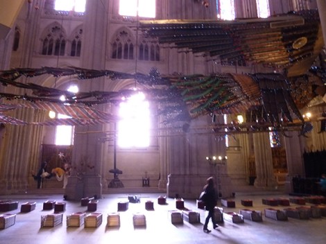 Xu Bing, St. John the Divine, Phoenix, Feng, Huang, Cathedral, China, New York, Birds, Nave, Gothic Revival, Junk, Art