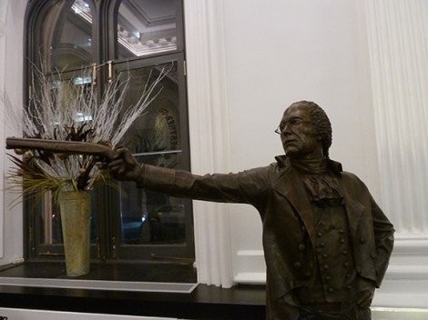 Alexander Hamilton, Aaron Burr, rap, Public Theater, George Washington, Thomas Jefferson, Eliza Hamilton, Broadway, Off-Broadway, Morris-Jumel Mansion, Lin-Manuel Miranda, Tony Award, Grammy Award, Duel, New York