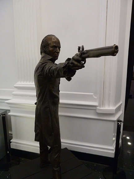 Alexander Hamilton, Aaron Burr, rap, Public Theater, George Washington, Thomas Jefferson, Eliza Hamilton, Broadway, Off-Broadway, Morris-Jumel Mansion, Lin-Manuel Miranda, Tony Award, Grammy Award, Duel, New York