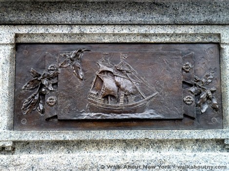 Central Park, John Quincy Adams Ward, Central Park Walking Tour, New York, Cherry Trees, Bronze, Granite, Richard Morris Hunt, Spring, Flowers, Walk About New York, Pilgrim, Puritan, New England Society, 1885