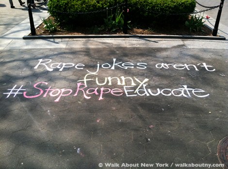 #stoprapeeducate, Washington Square, New York University, Chalk, Rape, Message, Park, Student., NYU