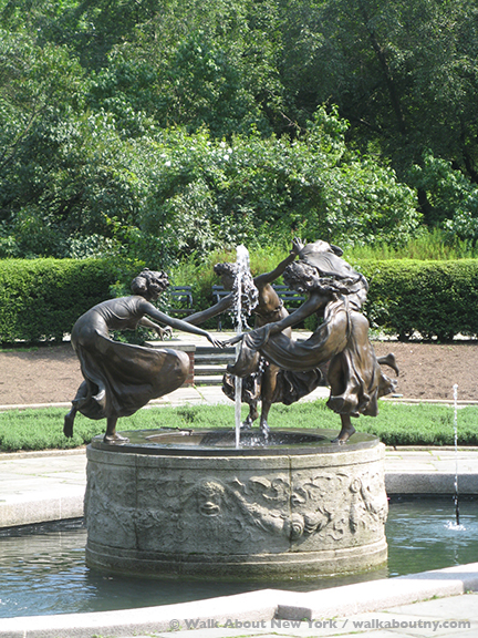 Central Park, Conservatory Garden, Samuel Untermyer, Yonkers, Untermyer Gardens, Untermyer Fountain, Three Dancing Maidens, Hitler, Bronze, Sculpture
