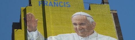 Pope Francis, Papal Visit, New York City, Painted Mural, September 2015, Follow the Pope,