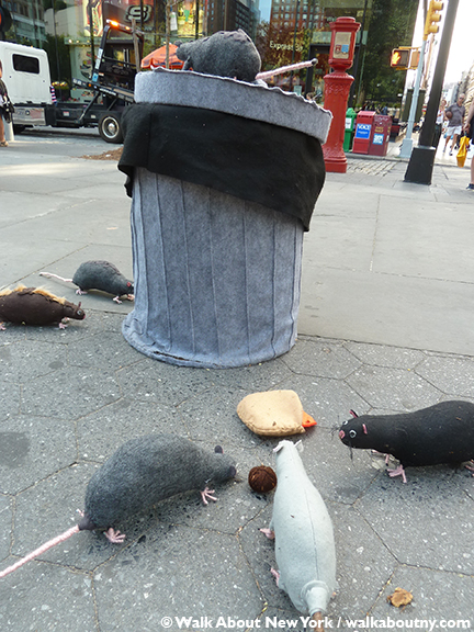 Pigeons, Tina Trachtenburg, Washington Square, Union Square, Felt, Sculptural Art, Rats with Wings, Rats