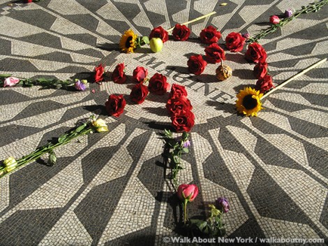 Strawberry Fields, John Lennon, Yoko Ono, Central Park, New York, Central Park Walking Tour, Beatles, Music, Walk About New York, Central Park Conservancy, 30 years, Anniversary