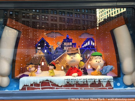 Macy’s, Saks Fifth Avenue, Harry Winston, Tiffany & Co., Bergdorf Goodman, Barneys, Christmas, Windows, Window Decoration, Swarvosky, Crystal,Charlie Brown