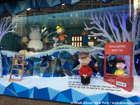 Macy’s, Saks Fifth Avenue, Harry Winston, Tiffany & Co., Bergdorf Goodman, Barneys, Christmas, Windows, Window Decoration, Swarvosky, Crystal,Charlie Brown