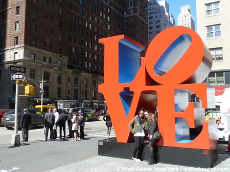 Robert Indiana, Love, Sculpture, Art, Walk About New York, Sidewalk Art, Pop Art, New York Streets, New York, Sculptural Art, Sixth Avenue, West 55th Street
