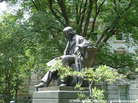 Horace Greeley, New York Tribune, World Press Freedom Day, Park Row, Printers Row, John Quincy Adams Ward