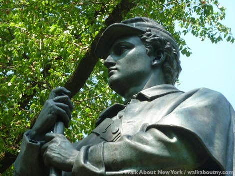 Seventh Regiment Memorial, John Quincy Adams Ward, Richard Morris Hunt, Central Park, Central Park Walking Tour, Memorial Day, Civil War,