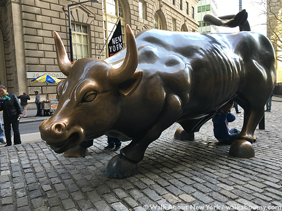 Walk About New York, Downtown Manhattan Walking Tour, Charging Bull, Wall Street, Lower Manhattan, New Amsterdam