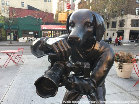 Paparazzi Dogs, Gillie and Marc, Greenwich Village, Ruth Wittenberg, Triangle, Greenwich Village Walking Tour, Bronze Sculpture, Art, Australia, Sydney, Melbourne, Dogs