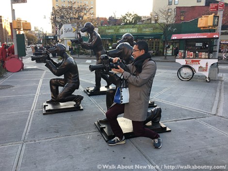 Paparazzi Dogs, Gillie and Marc, Greenwich Village, Ruth Wittenberg, Triangle, Greenwich Village Walking Tour, Bronze Sculpture, Art, Australia, Sydney, Melbourne, Dogs