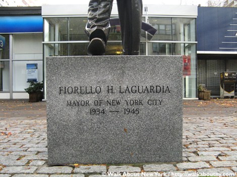 Fiorello La Guardia, La Guardia Place, South Village, Walk About New York, Greenwich Village, Neil Estern, Sculpture, Art