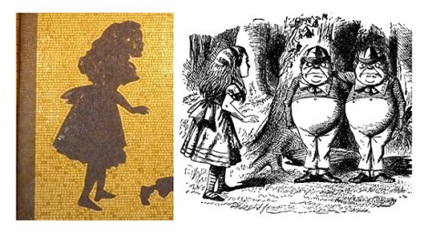 Alice in Wonderland, Subway Art Tour One, Subway Art, Walk About New York, Liliana Porter, mosaics, Broadway, Theater, Alice’s Adventures in Wonderland, Arts for Transit, MTA Arts and Design