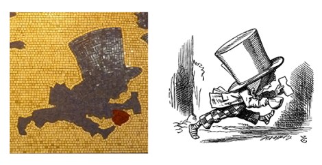 Alice in Wonderland, Subway Art Tour One, Subway Art, Walk About New York, Liliana Porter, mosaics, Broadway, Theater, Alice’s Adventures in Wonderland, Arts for Transit, MTA Arts and Design