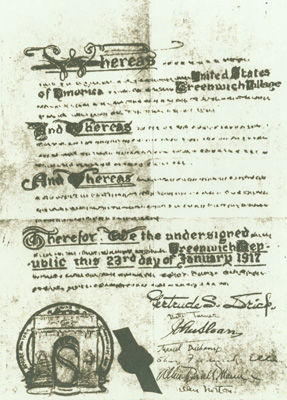 Washington Square, Washington Arch, Greenwich Village, Marcel Duchamp, Bohemians, Greenwich Village Walking Tour, John French Sloan, January 23, 1917, Arch Conspirators, New York