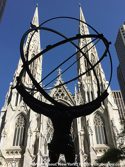 Atlas, Rockefeller Center, Lee Lawrie, Rene Paul Chambellan, St. Patrick’s Cathedral, International Building, 630 Fifth Avenue, Bronze, Sculpture, Art, Rockefeller Plaza, Armillary Sphere, Greek Gods, Titans