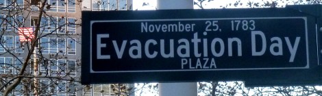 Evacuation Day, Bowling Green, Downtown Manhattan, Downtown Manhattan Walking Tour, George Washington, General Washington, Charging Bull, Evacuation Day Plaza, New York City, Revolutionary War, American War for Independence, Charging Bull