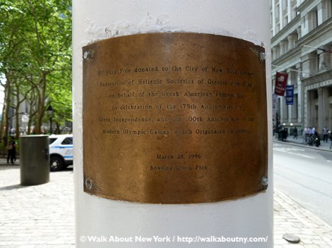 Evacuation Day, Bowling Green, Downtown Manhattan, Downtown Manhattan Walking Tour, George Washington, General Washington, Charging Bull, Evacuation Day Plaza, New York City, Revolutionary War, American War for Independence, Charging Bull