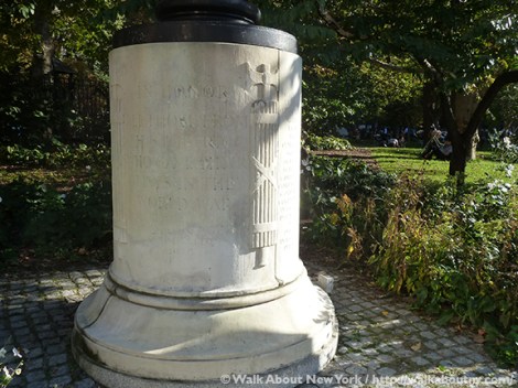 Washington Square, Flagstaff, Veterans Day, McKim Mead and White, Stanford White, Greenwich Village, Greenwich Village Walking Tour, Walk About New York, Five Squares and a Circle Tour, Washington Arch, New York City Parks, Washington Square Park