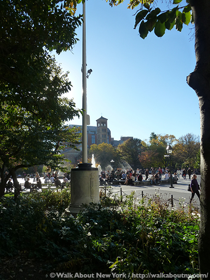 Washington Square, Flagstaff, Veterans Day, McKim Mead and White, Stanford White, Greenwich Village, Greenwich Village Walking Tour, Walk About New York, Five Squares and a Circle Tour, Washington Arch, New York City Parks, Washington Square Park