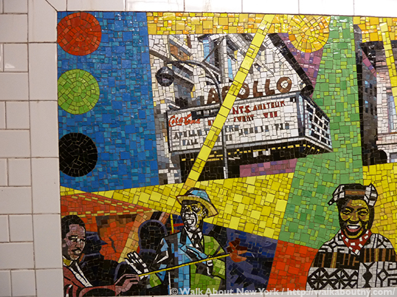 Subway Art, Subway Art Tour, Harlem, Oculus, Financial District, Wall Street, Christopher Street, Message From Malcolm, Walk About New York, Art Underground, MTA Arts and Design, Art for Transit, Transit Museum, Platform Diving, Christopher Murals, Marine Grill Murals, When The Animals Speak, 125th Street, Minton’s Playhouse, Harlem Timeline, Park Place, Houston Street, 110th Street